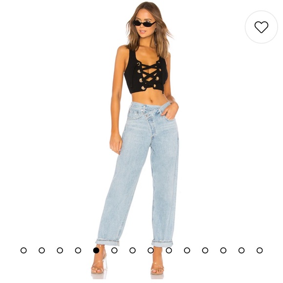 AGOLDE Criss Cross Light Blue Denim Jeans